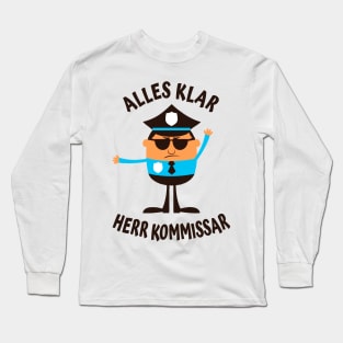 Humor Fun Kommissar lustiger Polizist Long Sleeve T-Shirt